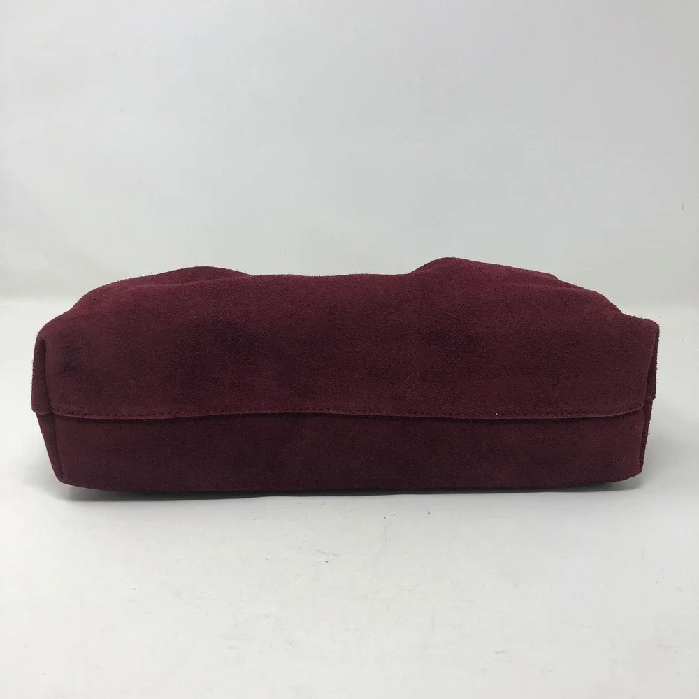 Madewell The Mini Pouch in Suede Cabernet Red Suede‎ NY139 NWT Hobo Purse